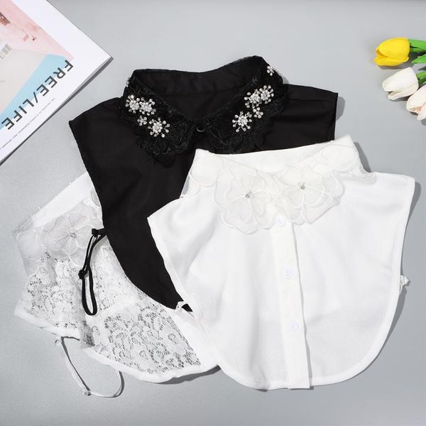 bow ties classic flower lace fake collar women vintage detachable lapel blouse shirt false clothes accessories, Black;gray
bow ties classic flower lace fake collar women vintage detachable lapel blouse shirt false clothes accessories, Black;gray