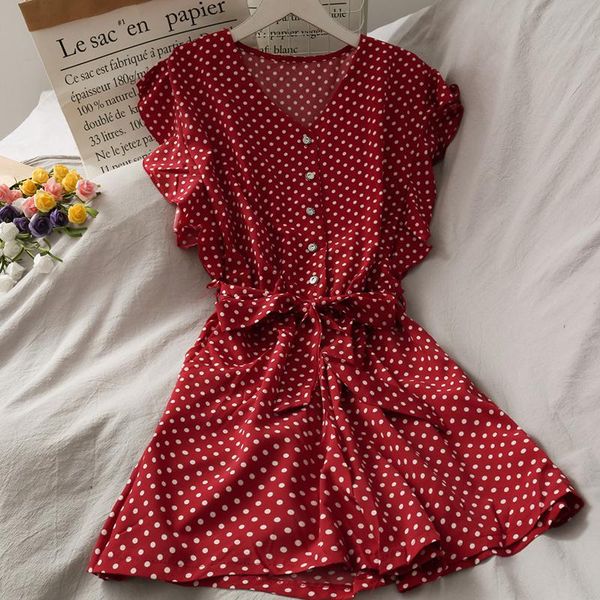 women's jumpsuits & rompers korean style chiffon jumpsuit women 2021 summer polka dot printed button ruffles streetwear v neck bodysuit, Black;white
women's jumpsuits & rompers korean style chiffon jumpsuit women 2021 summer polka dot printed button ruffles streetwear v neck bodysuit, Black;white