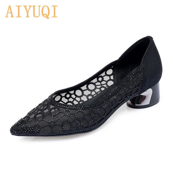 dress shoes aiyuqi 2021 spring footwear women pointed fashion mid-heel mesh gauze rhinestone women's large size womens, Black
dress shoes aiyuqi 2021 spring footwear women pointed fashion mid-heel mesh gauze rhinestone women's large size womens, Black