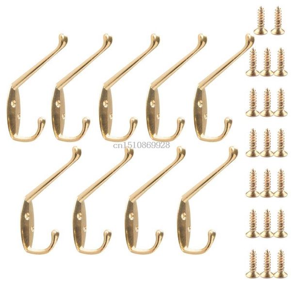 robe hooks 9 pack coat wall hooksheavy duty mounted for hat hardware dual prong retro hanger with 20 screws
robe hooks 9 pack coat wall hooksheavy duty mounted for hat hardware dual prong retro hanger with 20 screws