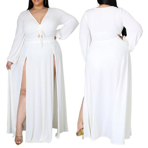 casual dresses plus size loose women dress solid color split hem maxi female v-neck shirring floor-length oversized 2021 streetwear, Black;gray
casual dresses plus size loose women dress solid color split hem maxi female v-neck shirring floor-length oversized 2021 streetwear, Black;gray