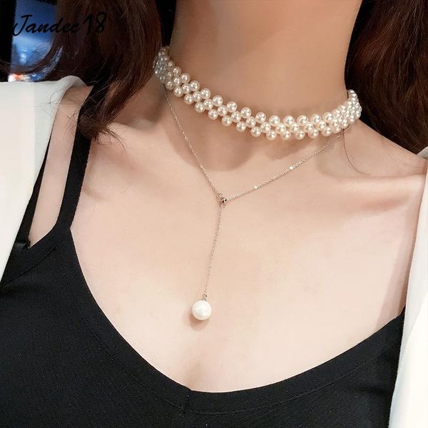 pendant necklaces elegant charm alloy collars exquisite choker aesthetic clavicle chain pearl necklace women jewelry accessories, Silver
pendant necklaces elegant charm alloy collars exquisite choker aesthetic clavicle chain pearl necklace women jewelry accessories, Silver