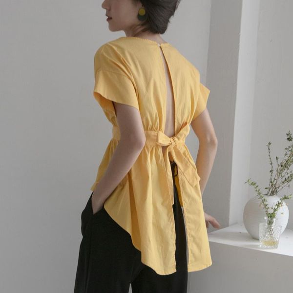 women's blouses & shirts women open back blouse backless shirt white solid korean top
women's blouses & shirts women open back blouse backless shirt white solid korean top