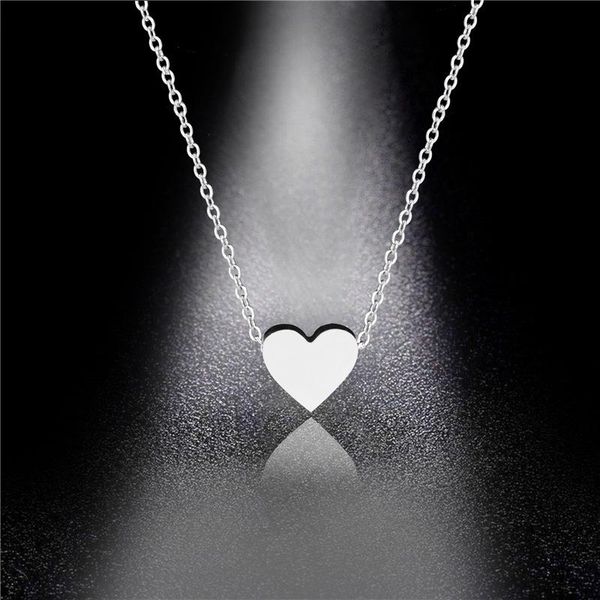 pendant necklaces simple stainless steel lucky three-dimensional love heart shape necklace woman mother girl gift wedding jewelry, Silver
pendant necklaces simple stainless steel lucky three-dimensional love heart shape necklace woman mother girl gift wedding jewelry, Silver