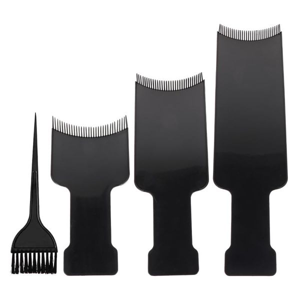 hair brushes 4pcs dye color brush highlighting board professional coloring kit, Silver
hair brushes 4pcs dye color brush highlighting board professional coloring kit, Silver