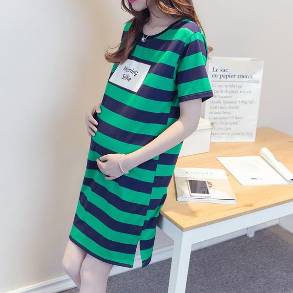 maternity dresses pregnant women long t-shirt summer short sleeve pregnancy stripe moms fashion striped loose cotton tshirt dress, White
maternity dresses pregnant women long t-shirt summer short sleeve pregnancy stripe moms fashion striped loose cotton tshirt dress, White