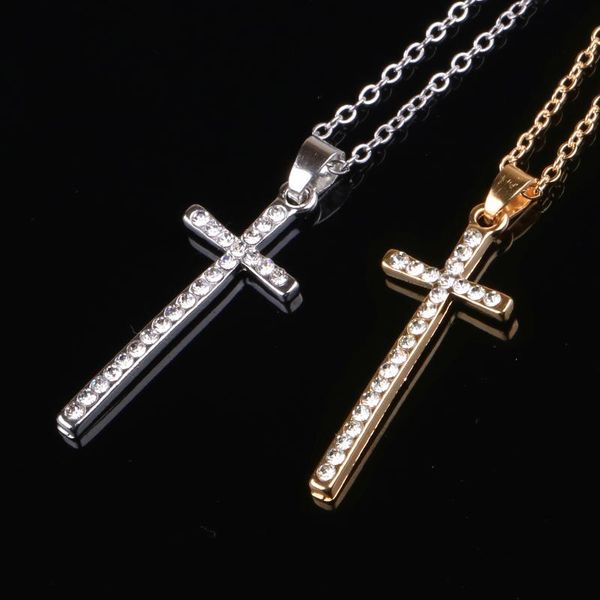 chains gold and silver color crucifix necklace for women pendants cross with rhinestone fashion jewelry golden wholesale
chains gold and silver color crucifix necklace for women pendants cross with rhinestone fashion jewelry golden wholesale