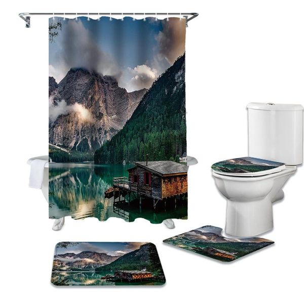 mountain woods hut lake shower curtain set for bathroom bath mat rug carpet toilet lid cover bathtub home decor gift curtains
mountain woods hut lake shower curtain set for bathroom bath mat rug carpet toilet lid cover bathtub home decor gift curtains