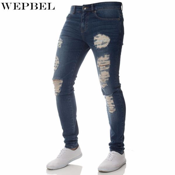 men's mid-waist ripped jeans spring and summer fashion button solid color slim denim pencil trousers pants, Black
men's mid-waist ripped jeans spring and summer fashion button solid color slim denim pencil trousers pants, Black