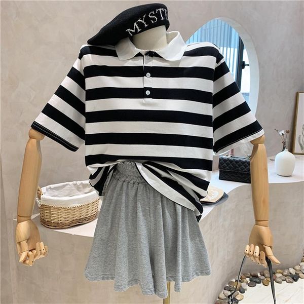 women's tracksuits clothing summer 2021 neck short sleeve striped + high waist wide leg casual shorts pants two piece set, Gray
women's tracksuits clothing summer 2021 neck short sleeve striped + high waist wide leg casual shorts pants two piece set, Gray