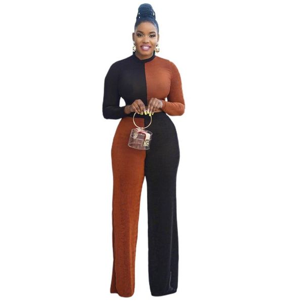 women's two piece pants fashion ladies temperament stitching black brown long-sleeved shirt suit wide-leg suitable for fitness sportswe, White
women's two piece pants fashion ladies temperament stitching black brown long-sleeved shirt suit wide-leg suitable for fitness sportswe, White