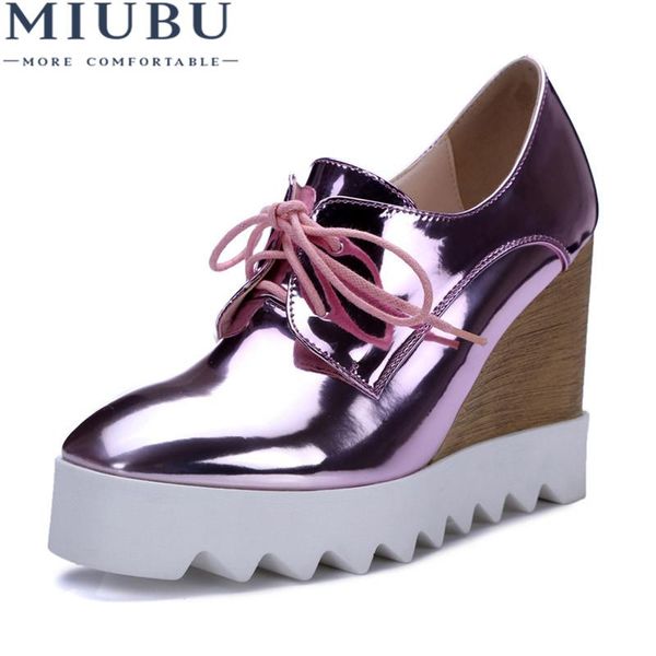 dress shoes miubu bling patent leather oxfords wedges gold silver platform woman casual creepers pink high heels quality, Black
dress shoes miubu bling patent leather oxfords wedges gold silver platform woman casual creepers pink high heels quality, Black