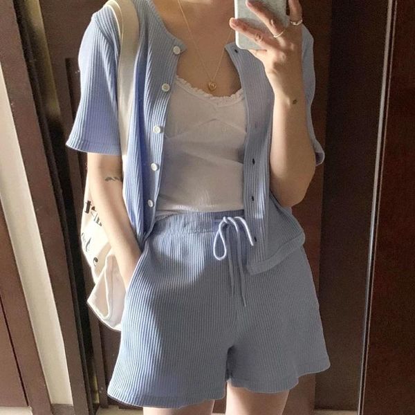 women's tracksuits korean fashion shorts sets casual two piece set women short sleeve cardigans and high waist pants summer 2 outfits, Gray
women's tracksuits korean fashion shorts sets casual two piece set women short sleeve cardigans and high waist pants summer 2 outfits, Gray