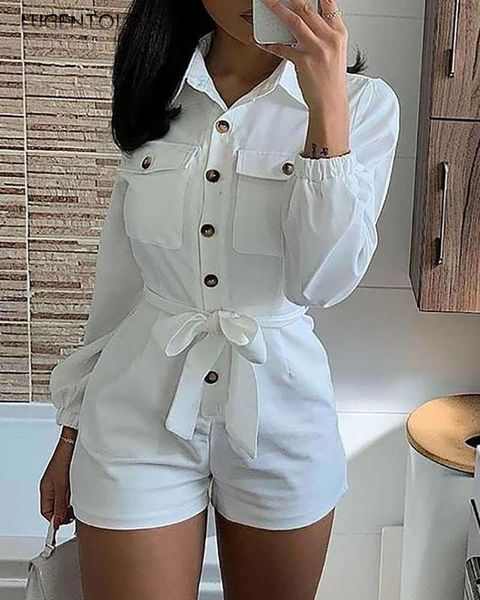 women's jumpsuits & rompers playsuits women casual white solid long sleeve button pocket slim fashion lapel female street lugentolo, Black;white
women's jumpsuits & rompers playsuits women casual white solid long sleeve button pocket slim fashion lapel female street lugentolo, Black;white