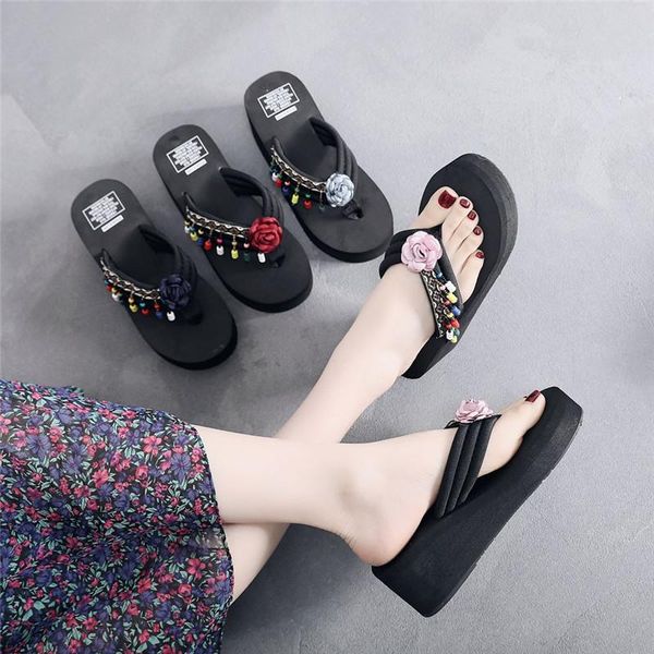 slipper women bohemia wedge slippers home bathroom beach flip flops shoes multi size 36- 40 drop #0329, Black
slipper women bohemia wedge slippers home bathroom beach flip flops shoes multi size 36- 40 drop #0329, Black