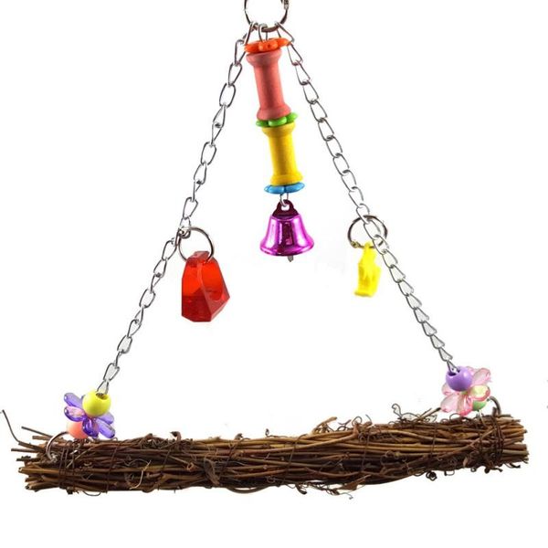 other bird supplies parrot rattan swing with colorful bells bite toy stand bar
other bird supplies parrot rattan swing with colorful bells bite toy stand bar