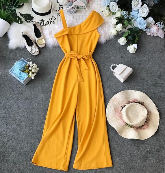 women's jumpsuits & rompers ftlzz off shoulde spaghetti strap beach jumpsuit summer elegant women sash tie up backless high waist wide-, Black;white
women's jumpsuits & rompers ftlzz off shoulde spaghetti strap beach jumpsuit summer elegant women sash tie up backless high waist wide-, Black;white