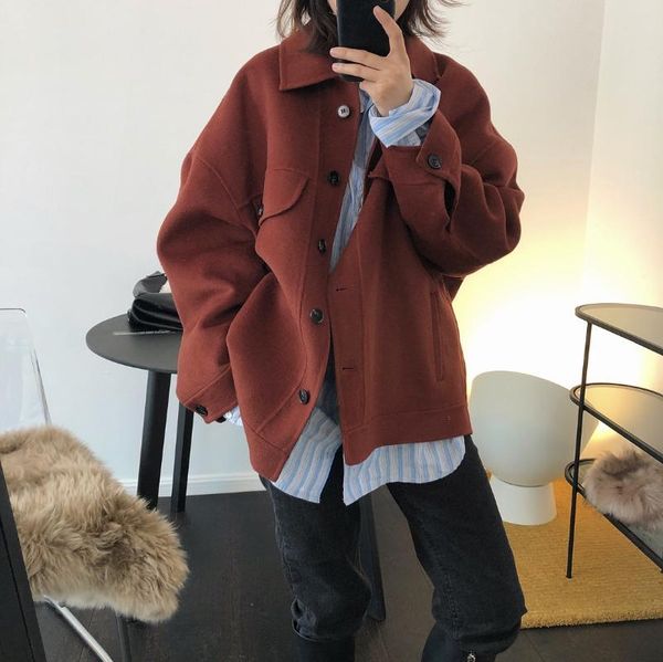 women's wool & blends 2021 vintage double-sided 100% coat for women autumn jacket alpaca cashmere winter long woolen female, Black
women's wool & blends 2021 vintage double-sided 100% coat for women autumn jacket alpaca cashmere winter long woolen female, Black