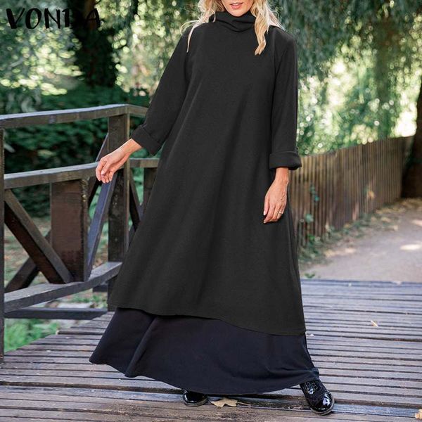 women's blouses & shirts elegant loose robe party vestidos vintage solid dress vonda kaftan casual long sleeve autumn dresses wome, White
women's blouses & shirts elegant loose robe party vestidos vintage solid dress vonda kaftan casual long sleeve autumn dresses wome, White