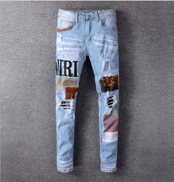 2021 Mens ripped jeans motorcycle rider cowboy mans brand fashion designer hip hop man pants, Khaki
2021 Mens ripped jeans motorcycle rider cowboy mans brand fashion designer hip hop man pants, Khaki