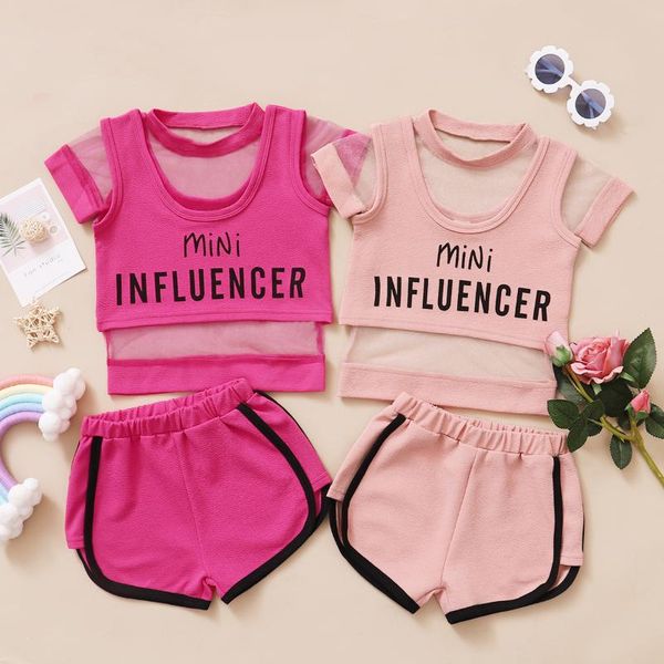 clothing sets 1-6 years baby girls sportwear breathable mesh patchwork short sleeve shirts shorts 2pcs summer active outfits, White
clothing sets 1-6 years baby girls sportwear breathable mesh patchwork short sleeve shirts shorts 2pcs summer active outfits, White