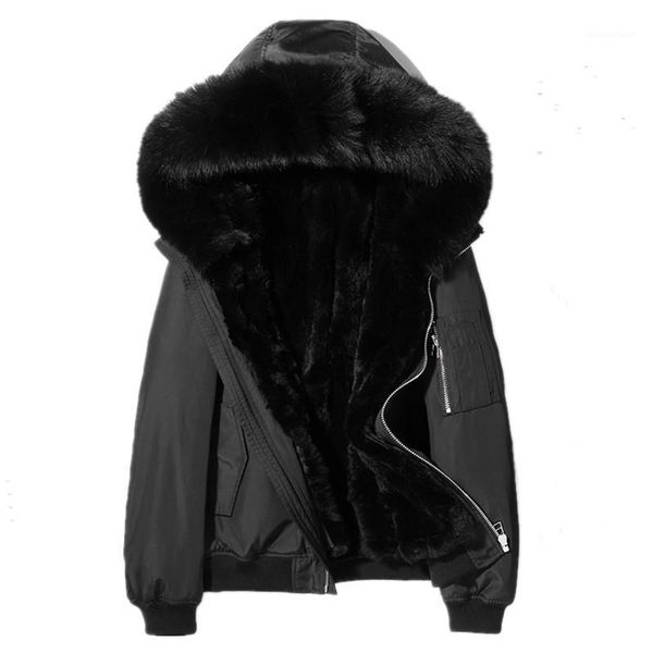 men's leather & faux winter jacket real fur coat liner parka men clothes 2021 collar wam jackets l18-6700 my1654, Black
men's leather & faux winter jacket real fur coat liner parka men clothes 2021 collar wam jackets l18-6700 my1654, Black