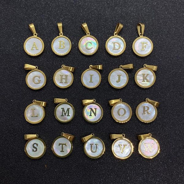 charms natural sea shell pendant 26 capital letters sky mother-of-pearl stainless steel jewelry necklace accessories, Bronze;silver
charms natural sea shell pendant 26 capital letters sky mother-of-pearl stainless steel jewelry necklace accessories, Bronze;silver