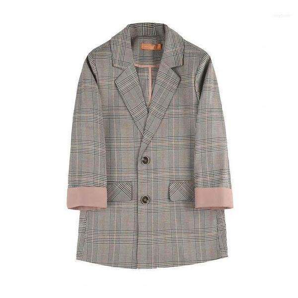 women's suits & blazers 2021 vintage single breasted office ladies plaid blazer long sleeve loose houndstooth suit coat jacket women fe, White;black
women's suits & blazers 2021 vintage single breasted office ladies plaid blazer long sleeve loose houndstooth suit coat jacket women fe, White;black