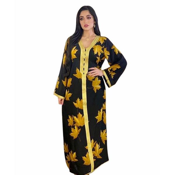 casual dresses lugentolo musilm fashion maxi dress women loose causal leaf print long sleeve v-neck abaya, Black;gray
casual dresses lugentolo musilm fashion maxi dress women loose causal leaf print long sleeve v-neck abaya, Black;gray