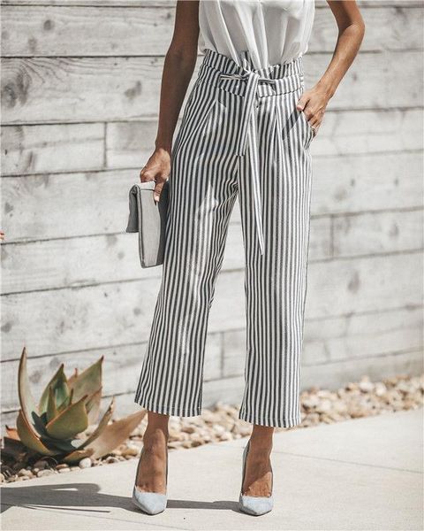 women's pants & capris trousers women ol office loose stretch high waist wide leg long fashion womens striped sashes lace up, Black;white
women's pants & capris trousers women ol office loose stretch high waist wide leg long fashion womens striped sashes lace up, Black;white