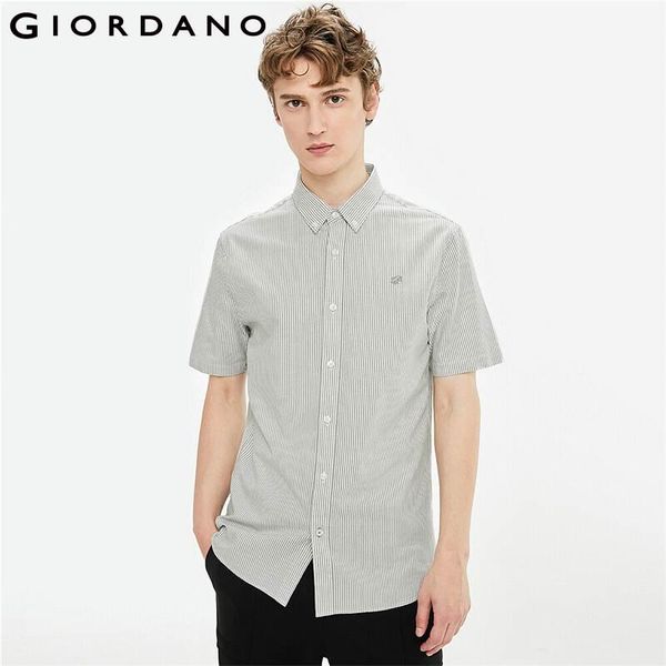 men's casual shirts giordano men embroidery oxford slim short sleeve shirt 100% cotton smooth soild classic 01041487, White;black
men's casual shirts giordano men embroidery oxford slim short sleeve shirt 100% cotton smooth soild classic 01041487, White;black