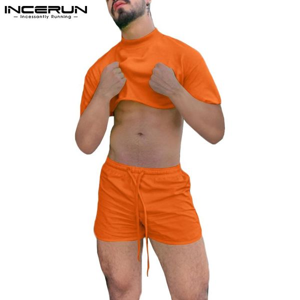 men's tracksuits fashion men sets solid color turtleneck short sleeve crop & shorts 2 pieces streetwear 2021 summer casual suits incer, Gray
men's tracksuits fashion men sets solid color turtleneck short sleeve crop & shorts 2 pieces streetwear 2021 summer casual suits incer, Gray