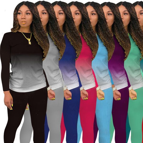 sport gradient two piece set women tracksuits long sleeve tee skinny sweatpants jogger suit tracksuit matching outfits, Gray
sport gradient two piece set women tracksuits long sleeve tee skinny sweatpants jogger suit tracksuit matching outfits, Gray