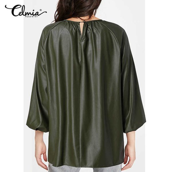 women's blouses & shirts blouses celmia women casual loose 3/4 sleeve pu fashion o neck street blouse faux leather tunic plus siz 4rn6, White
women's blouses & shirts blouses celmia women casual loose 3/4 sleeve pu fashion o neck street blouse faux leather tunic plus siz 4rn6, White