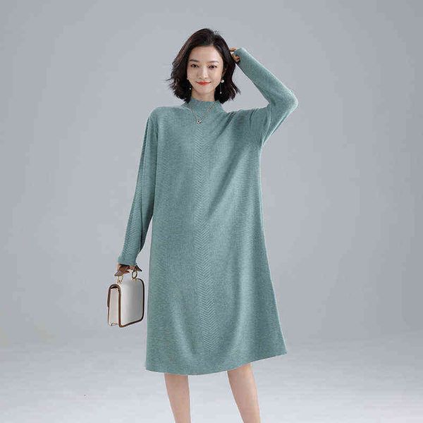 casual dresses autumn half high neck pullover knitted 2022 korean version lazy wind loose women's wool bottomed skirt, Black;gray
casual dresses autumn half high neck pullover knitted 2022 korean version lazy wind loose women's wool bottomed skirt, Black;gray