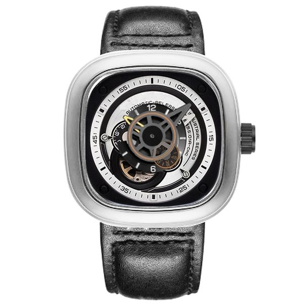 semi mechanical gift small batch fashion men's sports watch 832, Slivery;brown
semi mechanical gift small batch fashion men's sports watch 832, Slivery;brown