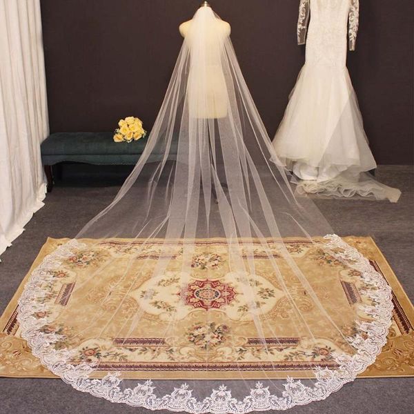 bridal veils long wedding veil partial lace cathedral with comb one layer 3 meters bride accessories, Black
bridal veils long wedding veil partial lace cathedral with comb one layer 3 meters bride accessories, Black