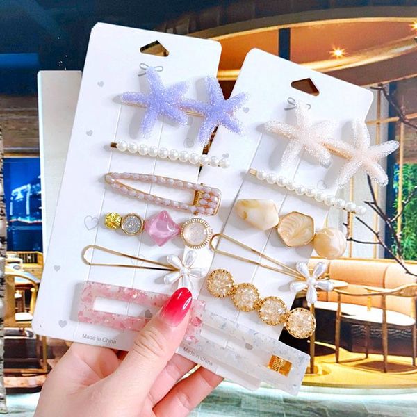 hair accessories 4/6pcs women barrettes set fashion acrylic simulation pearl big starfish clips for girls hairpins jewelry
hair accessories 4/6pcs women barrettes set fashion acrylic simulation pearl big starfish clips for girls hairpins jewelry
