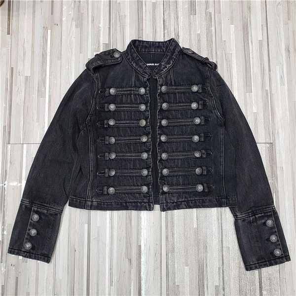 women's jackets black rivets button women denim jacket 2021 spring autumn stand collar long sleeve coat handsome personality whiten, Black;brown
women's jackets black rivets button women denim jacket 2021 spring autumn stand collar long sleeve coat handsome personality whiten, Black;brown