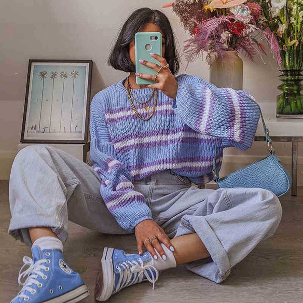 women's sweaters sweaters o neck color contrast striped warm elegant long sleeve loose vintage pullover women casual sw 9wuc, White;black
women's sweaters sweaters o neck color contrast striped warm elegant long sleeve loose vintage pullover women casual sw 9wuc, White;black