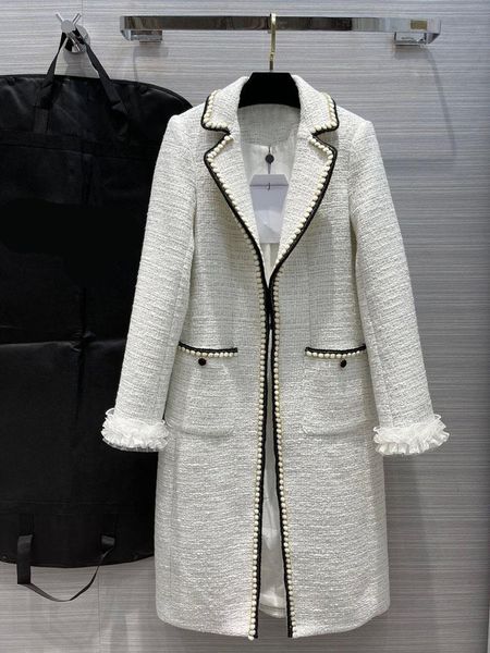 women's wool & blends 2021 white jackets women high-end brand lace petal sleeve splicing knitting spring office lady big pocket long co, Black
women's wool & blends 2021 white jackets women high-end brand lace petal sleeve splicing knitting spring office lady big pocket long co, Black