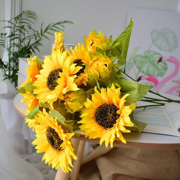 5pcs silk sunflower artificial flowers for wedding home party garden autumn decoration accessories yellow fake decorative & wreaths
5pcs silk sunflower artificial flowers for wedding home party garden autumn decoration accessories yellow fake decorative & wreaths