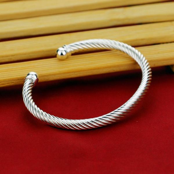 new arrival genuine silver color bracelet bangles for men women,round twisted lines bracelet fashion jewelry classical simple, Black
new arrival genuine silver color bracelet bangles for men women,round twisted lines bracelet fashion jewelry classical simple, Black