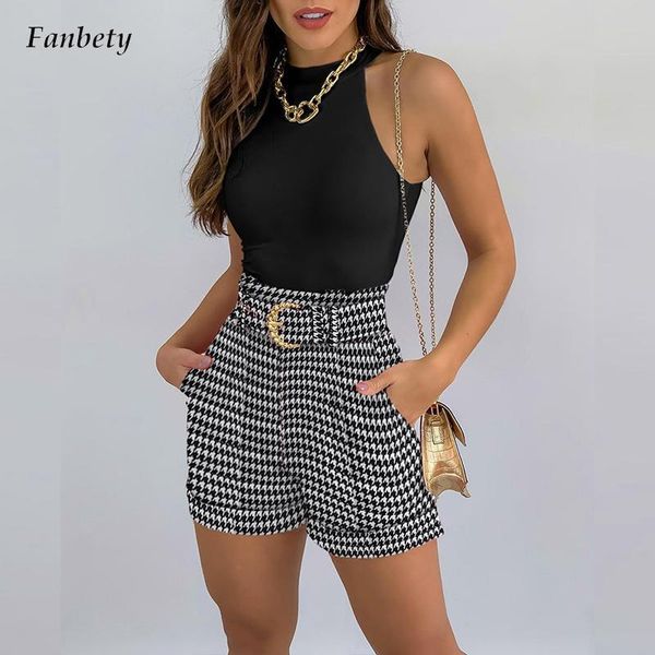 women's tracksuits ol elegant o neck sleeveless tank and belted shorts suit lady office two piece outfits women spring fashion commute, Gray
women's tracksuits ol elegant o neck sleeveless tank and belted shorts suit lady office two piece outfits women spring fashion commute, Gray