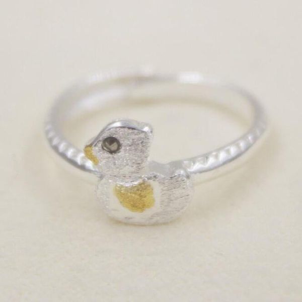 cluster rings arrival creative 925 sterling silver jewelry not allergic small fresh cute duck simple opening ring sr215, Golden;silver
cluster rings arrival creative 925 sterling silver jewelry not allergic small fresh cute duck simple opening ring sr215, Golden;silver