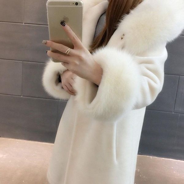 women's fur & faux foreign trade cross-border mink coat autumn and winter collar thick woolen long cloak woman jacket, Black
women's fur & faux foreign trade cross-border mink coat autumn and winter collar thick woolen long cloak woman jacket, Black