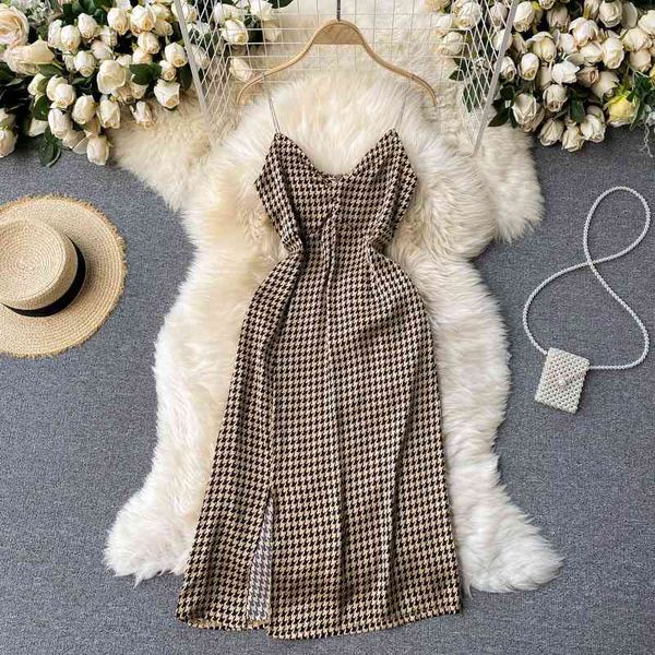 elegant retro houndstooth strapless dress for womens midi a-line dress summer vintage party dress vestido 210514, Black;gray
elegant retro houndstooth strapless dress for womens midi a-line dress summer vintage party dress vestido 210514, Black;gray