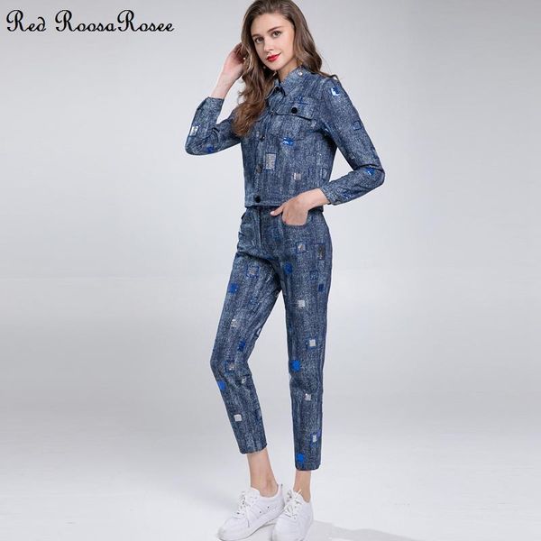 women's two piece pants red roosarosee fashion spring autumn women turn-down collar long sleeve sequins coat + female suit 2 set twinse, White
women's two piece pants red roosarosee fashion spring autumn women turn-down collar long sleeve sequins coat + female suit 2 set twinse, White
