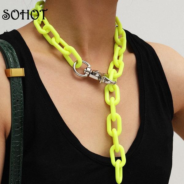 hyperbole minimalist style punk wide fluorescent color acrylic chain long tassel women pendant necklace chic hiphop jewelry necklaces, Silver
hyperbole minimalist style punk wide fluorescent color acrylic chain long tassel women pendant necklace chic hiphop jewelry necklaces, Silver
