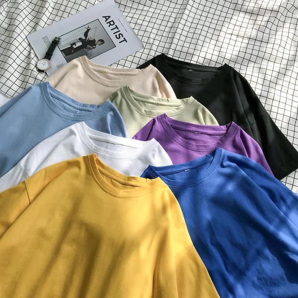 men's t-shirts short-sleeved t-shirt 2021 summer fashion harajuku style loose large size casual solid color clothing, White;black
men's t-shirts short-sleeved t-shirt 2021 summer fashion harajuku style loose large size casual solid color clothing, White;black